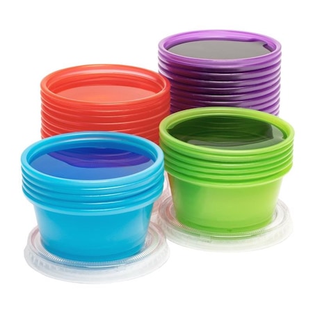 Blueoco Blueoco Kolorae 2 oz Assorted Polypropylene Tasting Cups with Lid KOL-0833